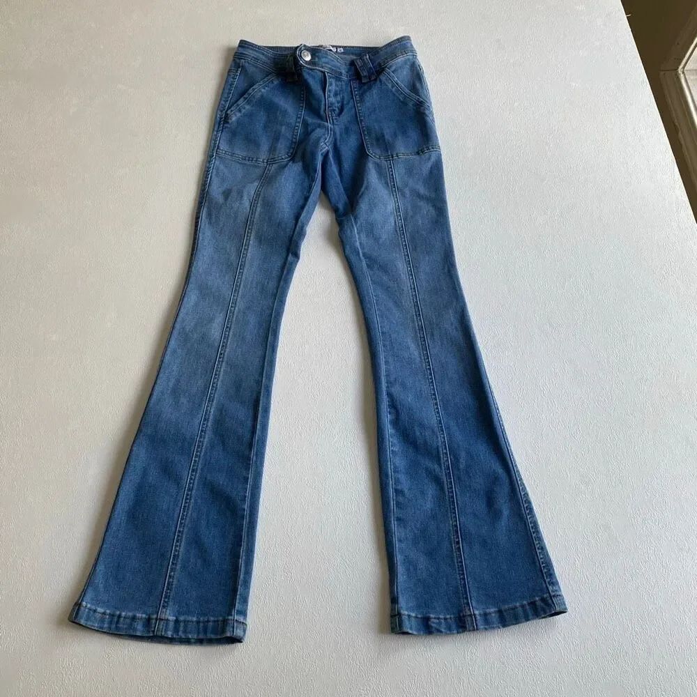 Rue21 Women’s Flare Jeans Size 6 Blue Denim High Rise Vintage Y2K